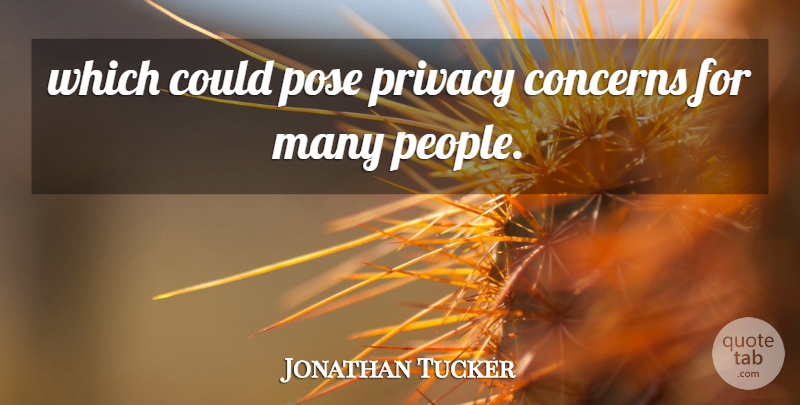 Jonathan Tucker Quote About Concerns, Pose, Privacy: Which Could Pose Privacy Concerns...