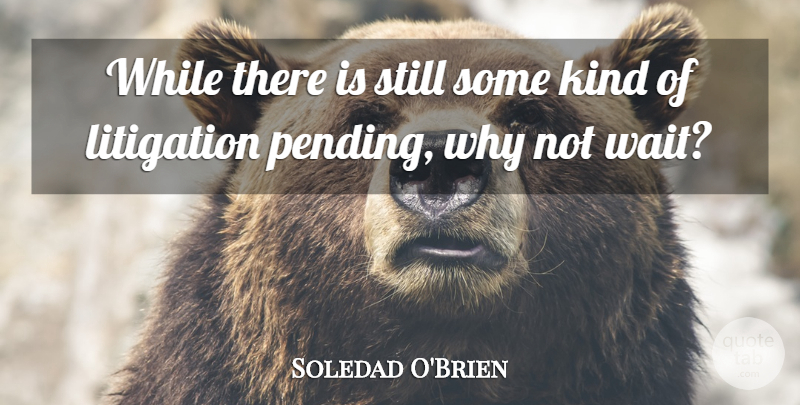 Soledad O'Brien Quote About Kindness, Litigation: While There Is Still Some...