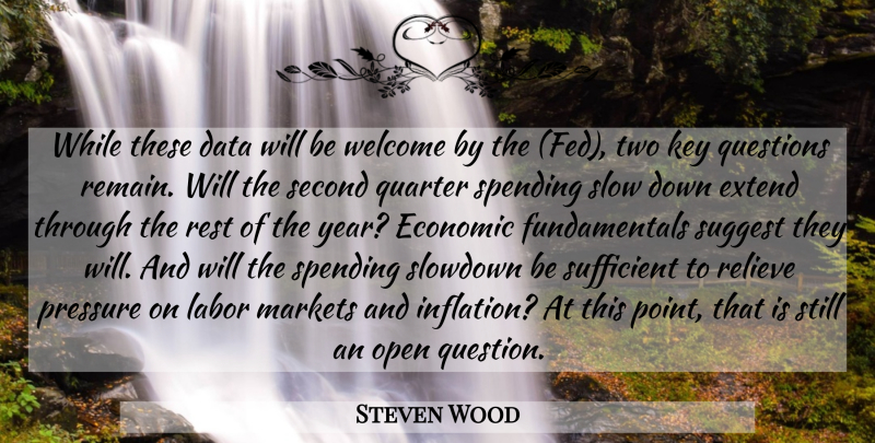 Steven Wood Quote About Data, Economic, Extend, Key, Labor: While These Data Will Be...