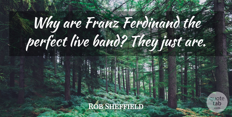 Rob Sheffield Quote About undefined: Why Are Franz Ferdinand The...