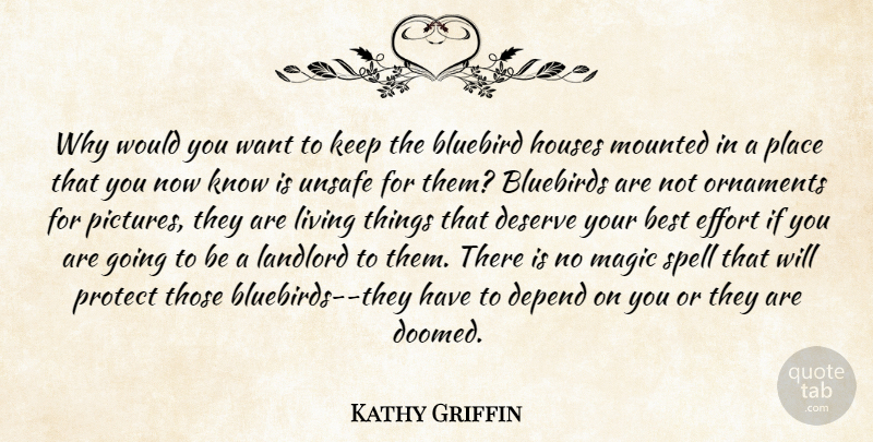 Kathy Griffin Quote About Best Effort, House, Magic: Why Would You Want To...