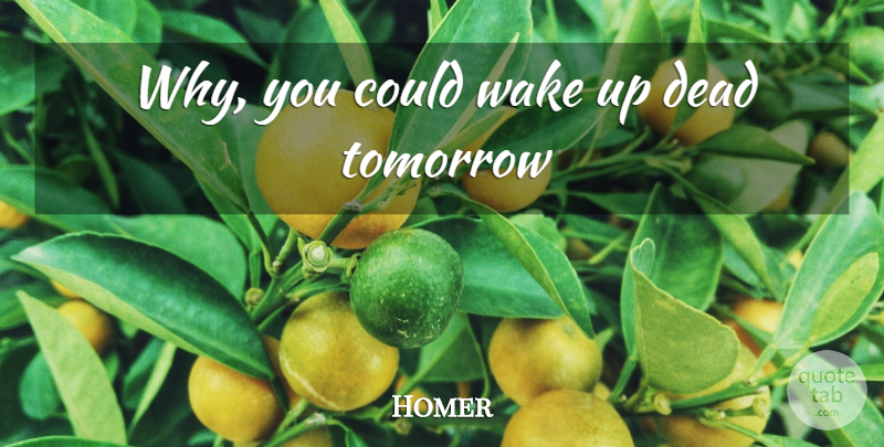 Homer Quote About Wake Up, Tomorrow, Funny Simpsons: Why You Could Wake Up...