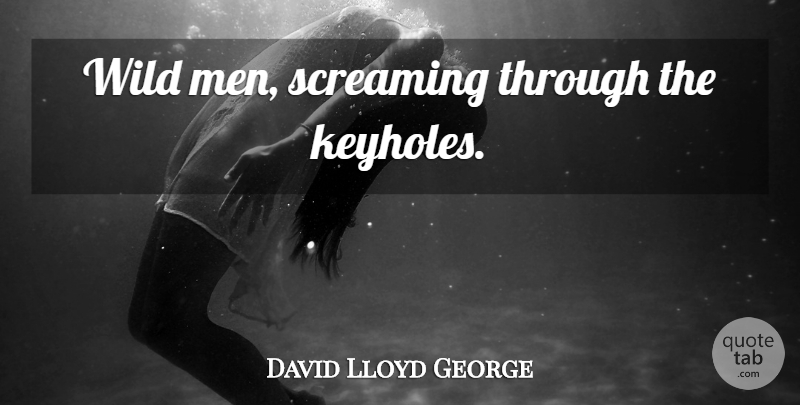 David Lloyd George Quote About Men, Political, Wild Man: Wild Men Screaming Through The...