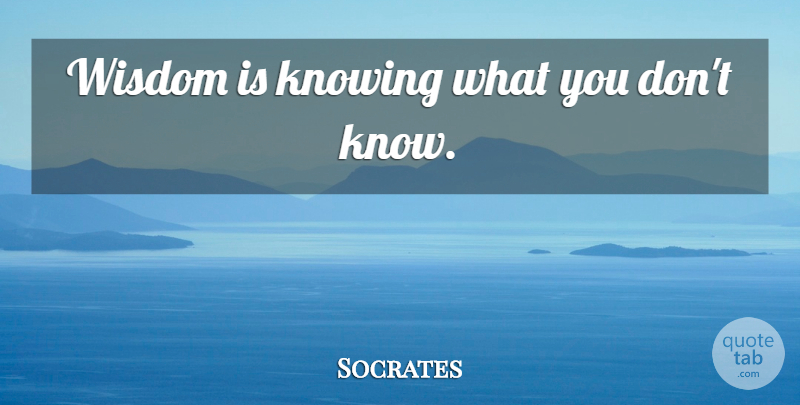 Socrates Quote About Knowing, True Wisdom, Knows: Wisdom Is Knowing What You...