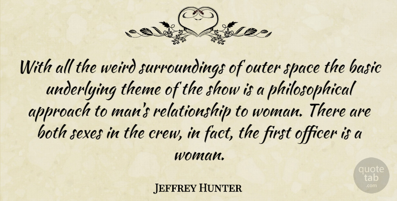 Jeffrey Hunter Quote About Sex, Philosophical, Men: With All The Weird Surroundings...
