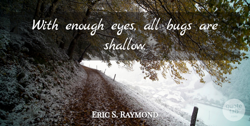 Eric S. Raymond Quote About Eye, Bugs, Enough: With Enough Eyes All Bugs...