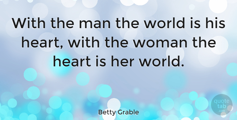 Betty Grable Quote About undefined: With The Man The World...
