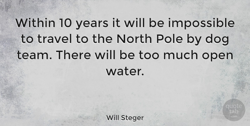 Will Steger Quote About Dog, Honesty, Team: Within 10 Years It Will...