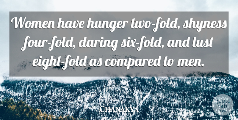 Chanakya Quote About Men, Two, Eight: Women Have Hunger Two Fold...