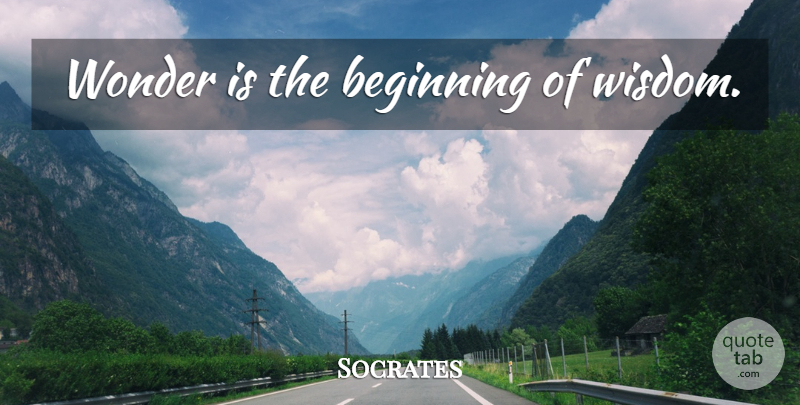 Socrates Quote About Travel, Wonder: Wonder Is The Beginning Of...
