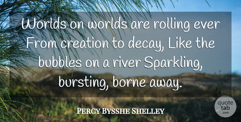 Percy Bysshe Shelley Quote About Rivers, Decay, World: Worlds On Worlds Are Rolling...