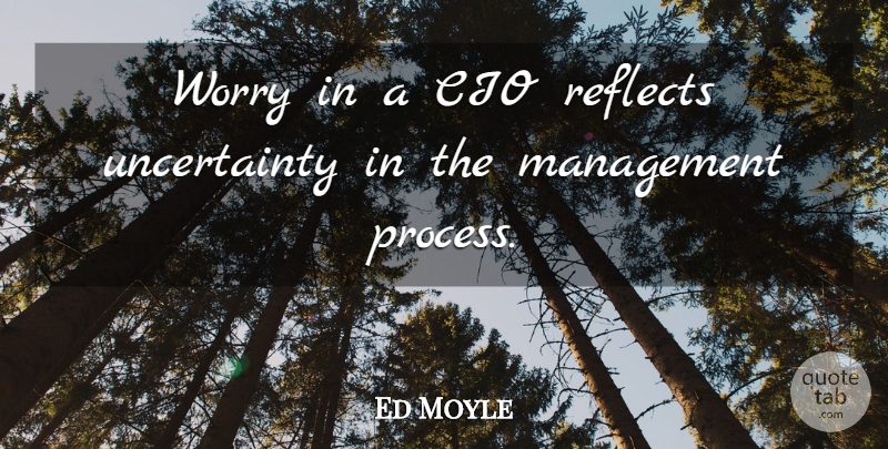 Ed Moyle Quote About Management, Reflects, Worry: Worry In A Cio Reflects...
