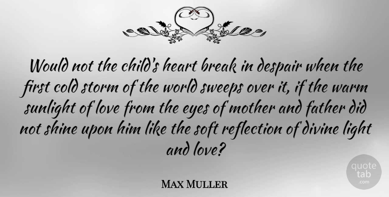 Max Muller Quote About Mother, Children, Father: Would Not The Childs Heart...