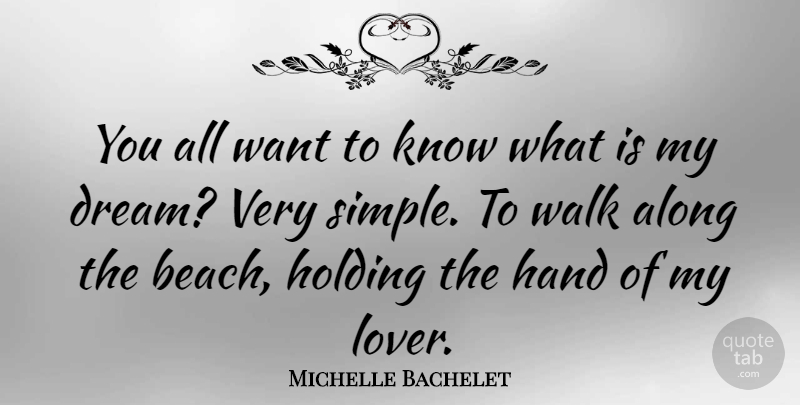 Michelle Bachelet Quote About Dream, Beach, Simple: You All Want To Know...
