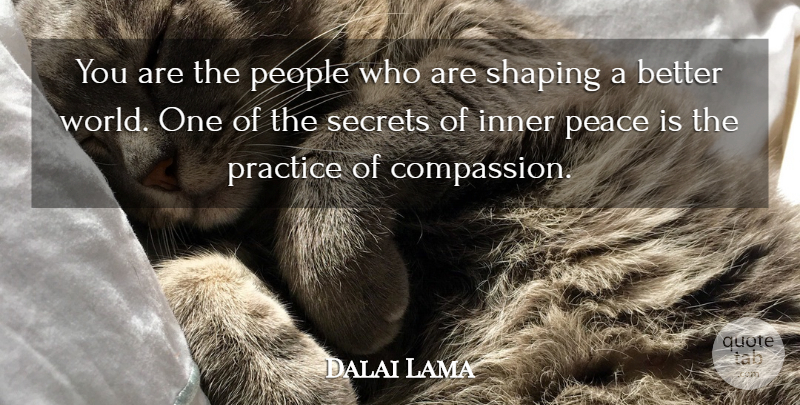 Dalai Lama Quote About Compassion, Practice, People: You Are The People Who...