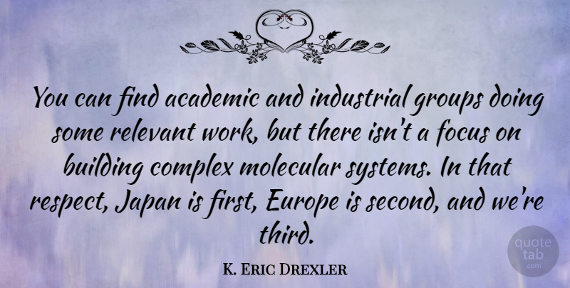 K. Eric Drexler Quote About Academic, Building, Complex, Europe, Focus: You Can Find Academic And...