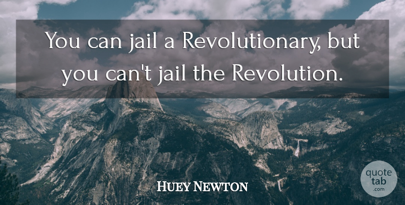 Huey Newton Quote About Jail, Revolution, Revolutionary: You Can Jail A Revolutionary...