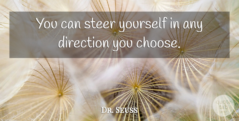 Dr. Seuss Quote About Graduation, Being Single, Self Confidence: You Can Steer Yourself In...