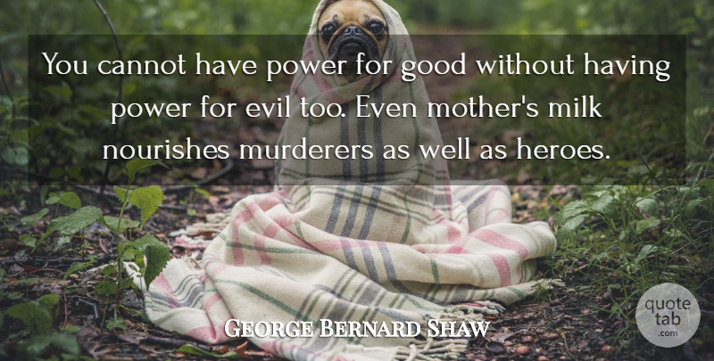 George Bernard Shaw Quote About Mother, Hero, Power: You Cannot Have Power For...