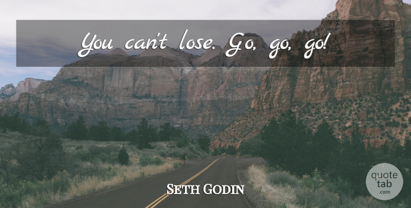 Seth Godin Quote About Positivity, Loses: You Cant Lose Go Go...
