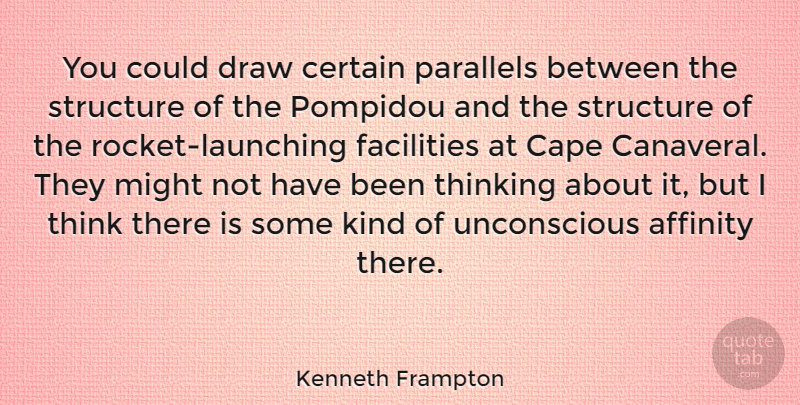 Kenneth Frampton Quote About Affinity, Cape, Certain, Facilities, Might: You Could Draw Certain Parallels...
