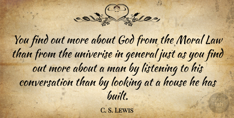 C. S. Lewis Quote About Wisdom, Men, Law: You Find Out More About...