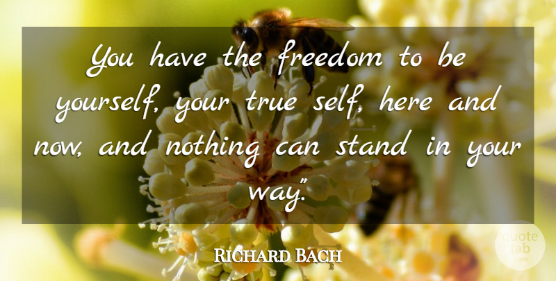 Richard Bach Quote About Inspirational, Being Yourself, Unique: You Have The Freedom To...