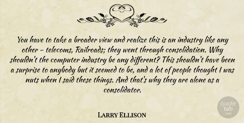 Larry Ellison Quote About Inspirational, Views, Nuts: You Have To Take A...