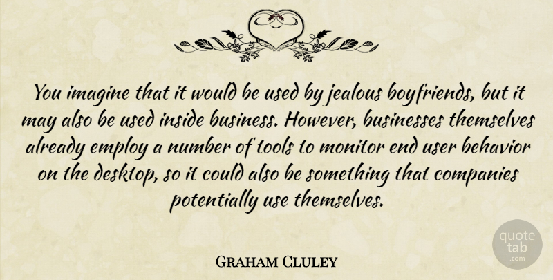 Graham Cluley Quote About Behavior, Businesses, Companies, Employ, Imagine: You Imagine That It Would...