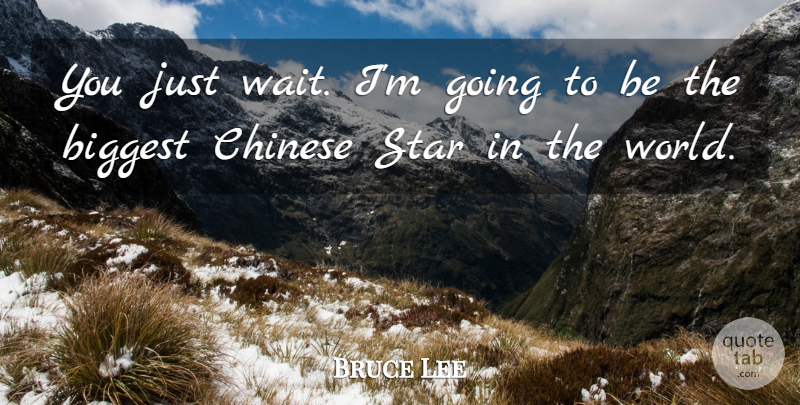 Bruce Lee Quote About Inspirational, Stars, Powerful: You Just Wait Im Going...