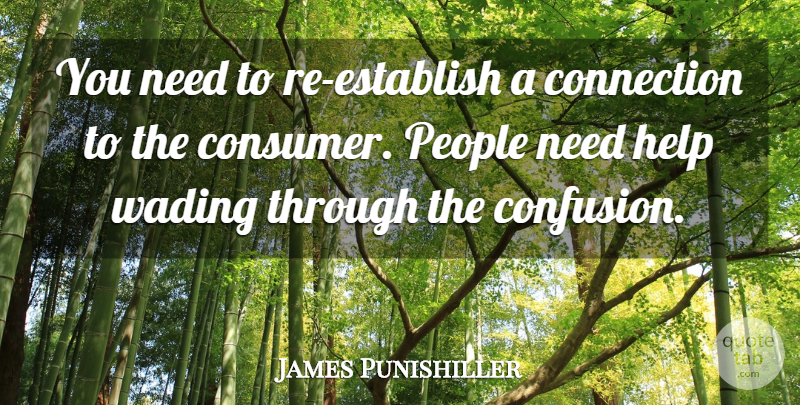 James Punishiller Quote About Connection, Help, People: You Need To Re Establish...