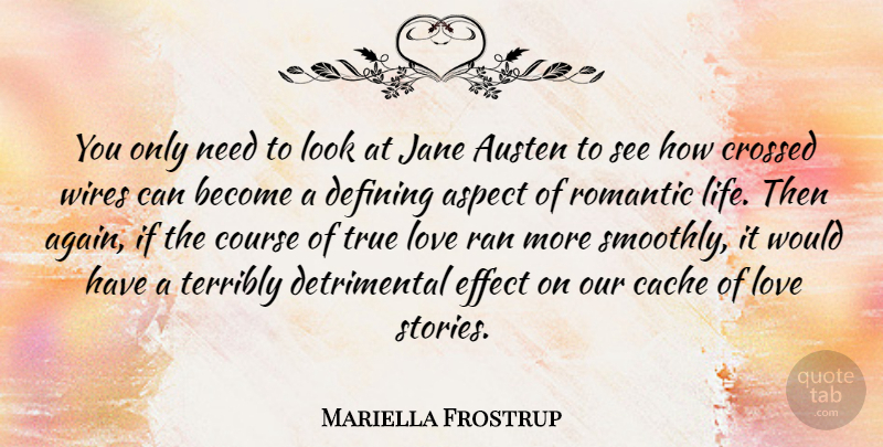 Mariella Frostrup Quote About Aspect, Austen, Course, Crossed, Defining: You Only Need To Look...