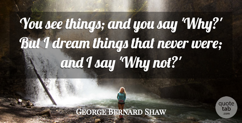 George Bernard Shaw Quote About undefined: You See Things And You...