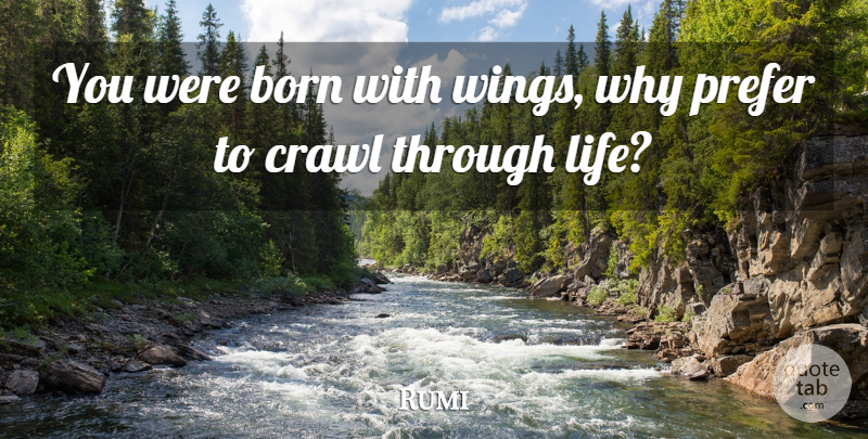 Rumi Quote About Inspirational, Life, Spiritual: You Were Born With Wings...
