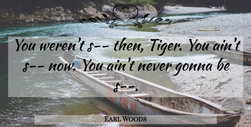 Earl Woods Quote About Sports, Tigers: You Werent S Then Tiger...