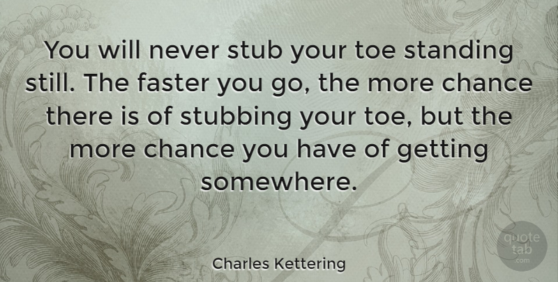 Charles Kettering Quote About Time, Science, Progress: You Will Never Stub Your...