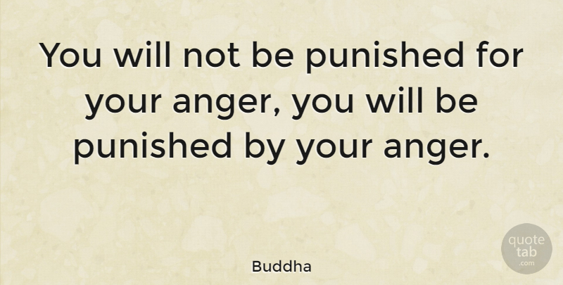Buddha Quote About Anger, Indian Leader, Punished: You Will Not Be Punished...