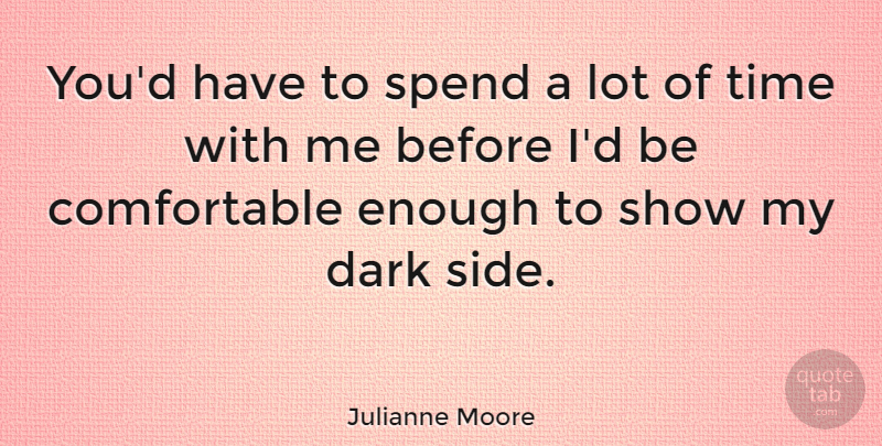 Julianne Moore Quote About Time: Youd Have To Spend A...