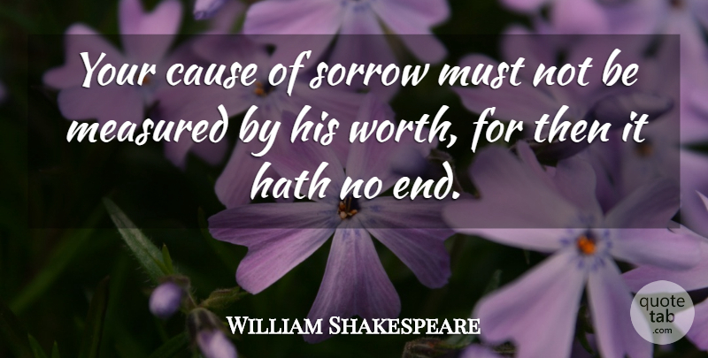 William Shakespeare Quote About Sorrow, Causes, Ends: Your Cause Of Sorrow Must...