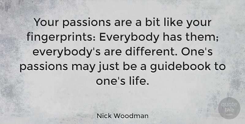 Nick Woodman Quote About Everybody, Life: Your Passions Are A Bit...