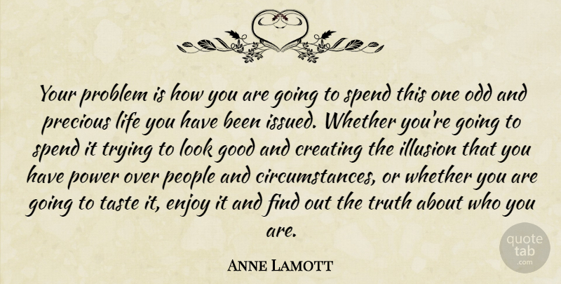 Anne Lamott Quote About Creating, People, Trying: Your Problem Is How You...