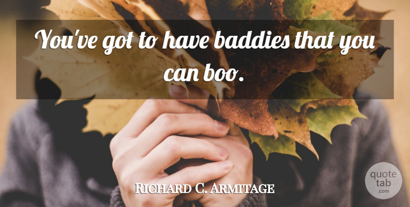 Richard C. Armitage Quote About Baddies: Youve Got To Have Baddies...
